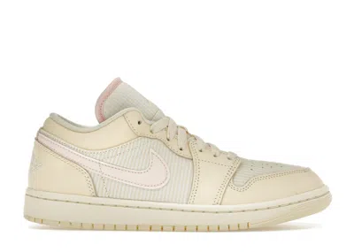 Pre-owned Jordan 1 Low Se Seersucker (women's) Sneakers In Muslin/sail/coconut Milk