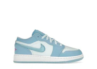Pre-owned Jordan 1 Low Se Sneakers In Aquarius Blue/glacier Blue/hyper Violet