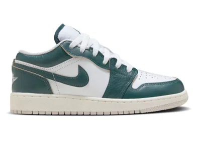 Pre-owned Jordan 1 Low Se Sneakers In Oxidized Green/white/sail