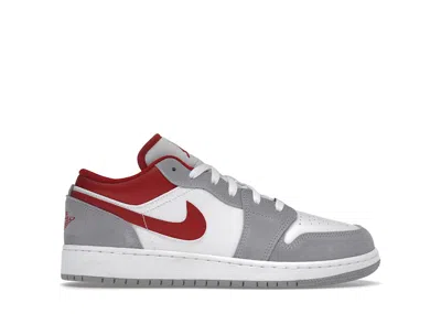 Pre-owned Jordan 1 Low Se Sneakers In Smoke Grey/gym Red/white