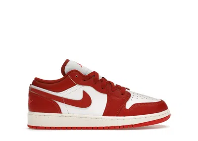 Pre-owned Jordan 1 Low Se Sneakers In White/dune Red/lobster In Multi