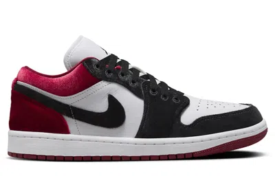 Pre-owned Jordan 1 Low Se Velvet Toe (women's) Sneakers In Black/white/team Red