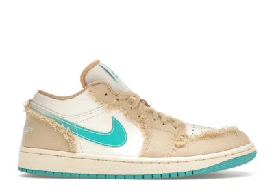 Pre-owned Jordan 1 Low Se Wave (women's) Sneakers In Sesame/glacier Blue/sail In Multi