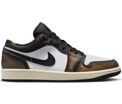 Pre-owned Jordan 1 Low Se Wear Away Yellow Sneakers In Black/white Onyx In Multi
