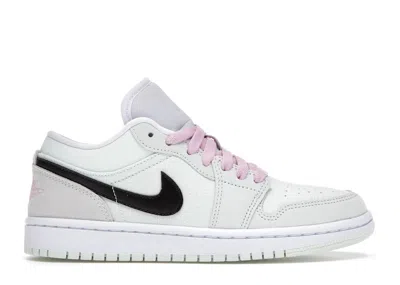Pre-owned Jordan 1 Low Se (women's) Sneakers In Barely Green/black/light Arctic Pink