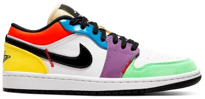 Pre-owned Jordan 1 Low Se (women's) Sneakers In White/black/lightbulb In Multi