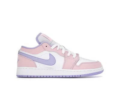 Pre-owned Jordan 1 Low Sneakers In Arctic Punch/purple Pulse/white
