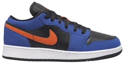 Pre-owned Jordan 1 Low Sneakers In Black/blue/orange