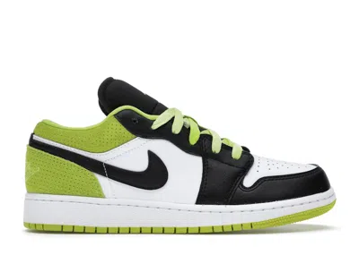 Pre-owned Jordan 1 Low Sneakers In Black/cyber/white