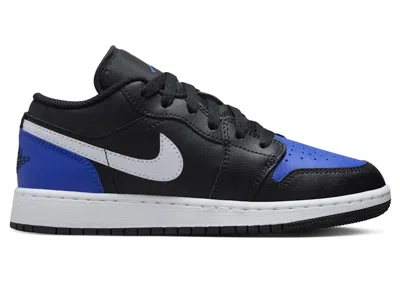 Pre-owned Jordan 1 Low Sneakers In Black/game Royal/white