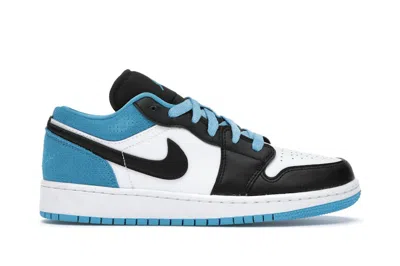 Pre-owned Jordan 1 Low Sneakers In Black/laser Blue In Multi