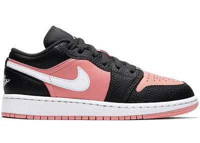 Pre-owned Jordan 1 Low Sneakers In Black/pink Quartz In Multi