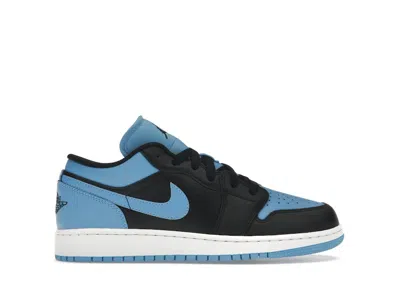 Pre-owned Jordan 1 Low Sneakers In Black/university Blue In Multi