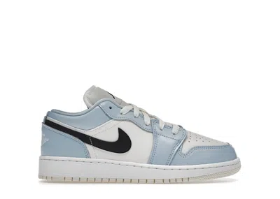 Pre-owned Jordan 1 Low Sneakers In Ice Blue/black/sail In Multi