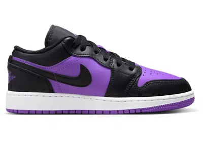 Pre-owned Jordan 1 Low Sneakers In Purple Venom/black/white