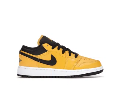 Pre-owned Jordan 1 Low Sneakers In University Gold/black/white