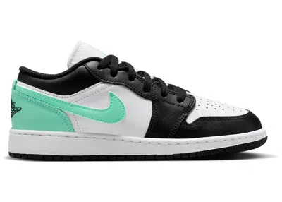 Pre-owned Jordan 1 Low Sneakers In White/black/green Glow