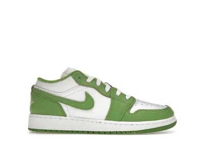 Pre-owned Jordan 1 Low Sneakers In White/chlorophyll/lightning