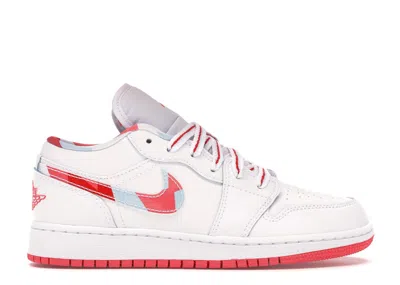 Pre-owned Jordan 1 Low Sneakers In White/ember Glow/topaz Mist In Multi