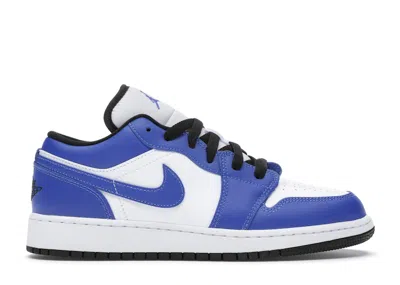Pre-owned Jordan 1 Low Sneakers In White/game Royal/black