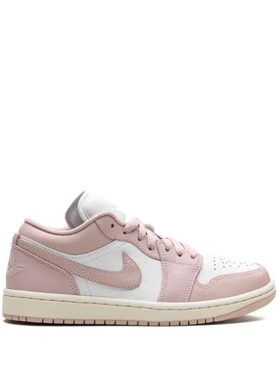 Jordan Nike Air  1 Low Sneakers In White And Pink