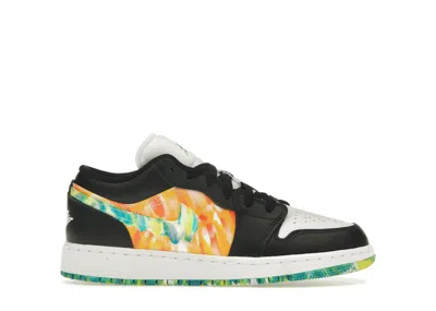 Pre-owned Jordan 1 Low Tie Dye Sneakers In Black/white In Multi