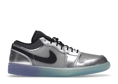 Pre-owned Jordan 1 Low Toggle (women's) Sneakers In Silver/black/teal