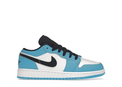 Pre-owned Jordan 1 Low Unc (2021) Sneakers In White/dark Powder Blue/obsidian