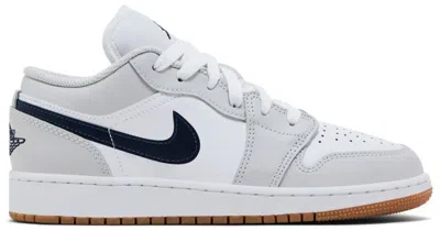 Jordan 1 Low White Neutral Grey Gum Midnight Navy Women's