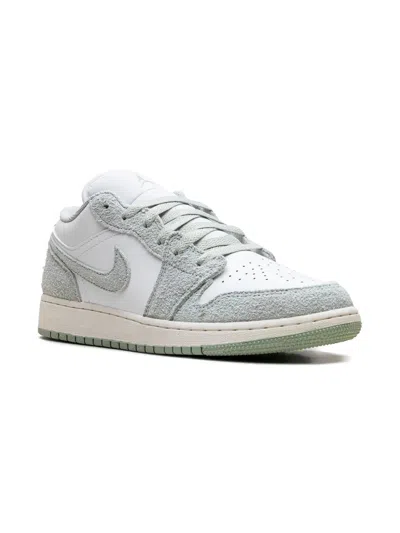 Jordan Kids'  1 Low "white/seafoam" Sneakers
