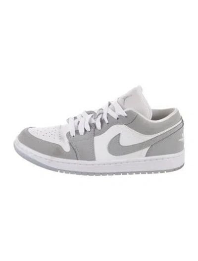 Pre-owned Jordan 1 Low Wolf Grey Athletic Sneakers In Gray