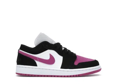 Pre-owned Jordan 1 Low (women's) Sneakers In Black/cactus Flower/white