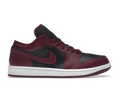 Pre-owned Jordan 1 Low (women's) Sneakers In Black/dark Beetroot/white