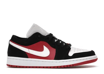 Pre-owned Jordan 1 Low (women's) Sneakers In Black/white/gym Red
