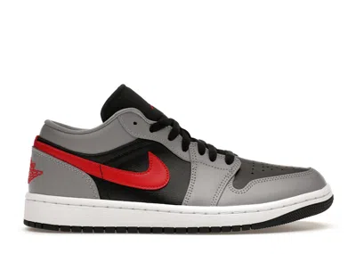 Pre-owned Jordan 1 Low (women's) Sneakers In Cement Grey/fire Red/black