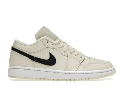 Pre-owned Jordan 1 Low (women's) Sneakers In Coconut Milk/black/white