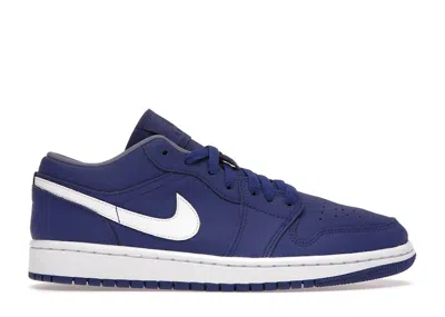 Pre-owned Jordan 1 Low (women's) Sneakers In Deep Royal Blue/iron Purple/white In Multi