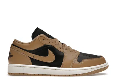 Pre-owned Jordan 1 Low (women's) Sneakers In Desert/black/sail In Multi
