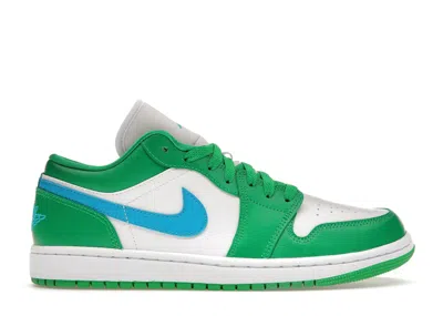 Pre-owned Jordan 1 Low (women's) Sneakers In Lucky Green/aquatone/white In Multi