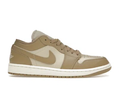 Pre-owned Jordan 1 Low (women's) Sneakers In Rattan/sail/desert Camo In Multi