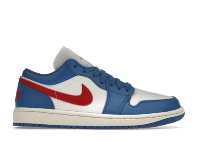 Pre-owned Jordan 1 Low (women's) Sneakers In Sport Blue/gym Red/white In Multi