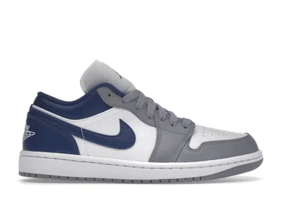 Pre-owned Jordan 1 Low (women's) Sneakers In Stealth/white/french Blue In Multi