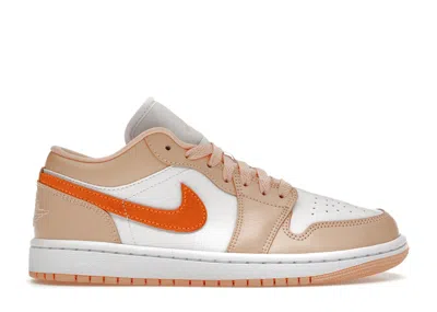Pre-owned Jordan 1 Low (women's) Sneakers In Sunset Haze/white/bright Citrus