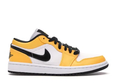 Pre-owned Jordan 1 Low (women's) Sneakers In White/black/laser Orange