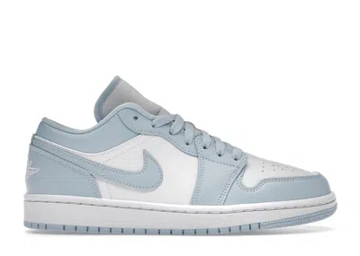 Pre-owned Jordan 1 Low (women's) Sneakers In White/ice Blue