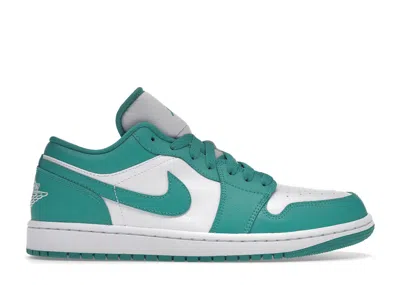 Pre-owned Jordan 1 Low (women's) Sneakers In White/new Emerald In Multi
