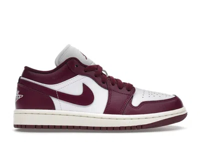 Pre-owned Jordan 1 Low (women's) Sneakers In White/sail/bordeaux