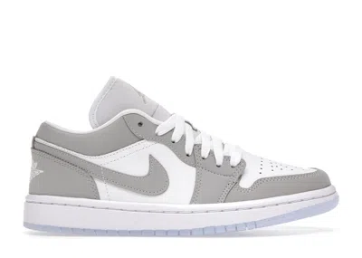 Pre-owned Jordan 1 Low (women's) Sneakers In White/wolf Grey/aluminium In Multi