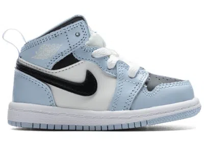 Pre-owned Jordan 1 Mid (2022) Sneakers In Ice Blue/black/sail