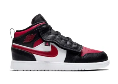Pre-owned Jordan 1 Mid Alt Bred Toe Sneakers In Black/noble Red/white